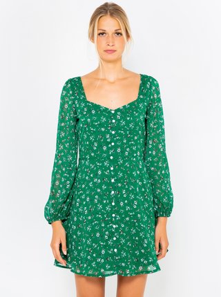 Zelené květované šaty CAMAIEU
