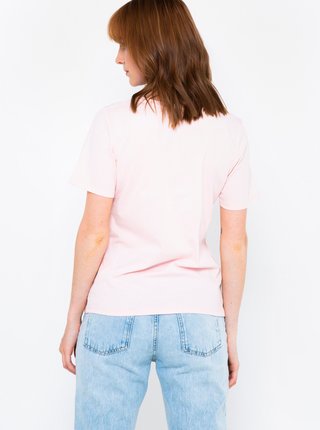 Růžové tričko s potiskem CAMAIEU