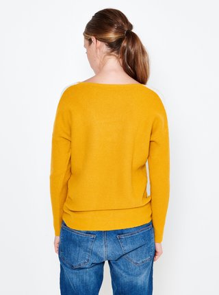 Žltý ľahký sveter CAMAIEU