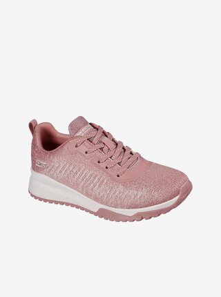 Růžové dámské tenisky Skechers Bobs Squad