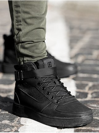 Černé pánské sneakers boty Ombre Clothing T317 