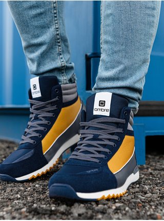 Tmavě modré pánské sneakers boty Ombre Clothing T358