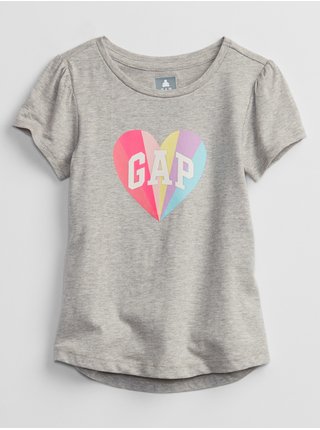 Šedé holčičí tričko GAP Logo swing t-shirt