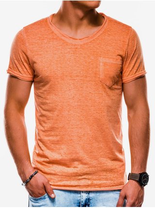 Pánské tričko bez potisku S1051 - oranžové