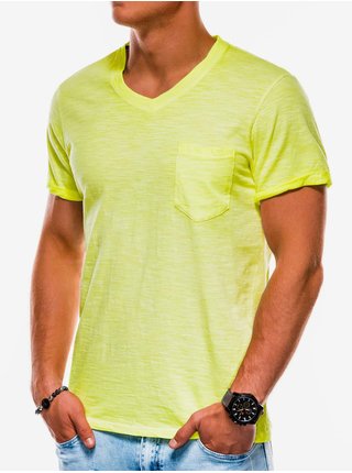 Pánske tričko bez potlače S1053 - žlté