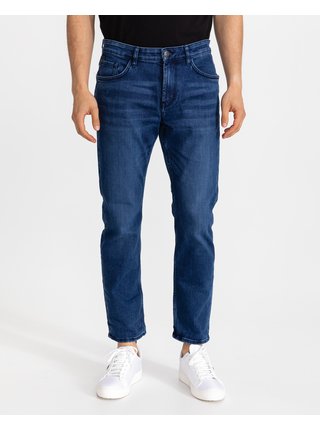 Modré pánské zkrácené slim fit džíny Tom Tailor