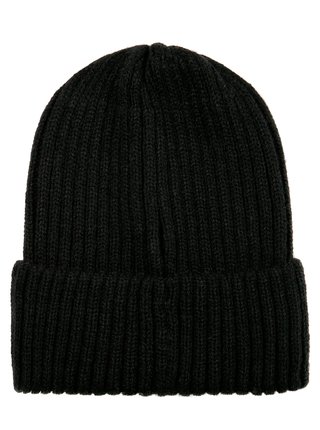 Čepice pletená pružným vzorem s ohrnutým lemem OODJI