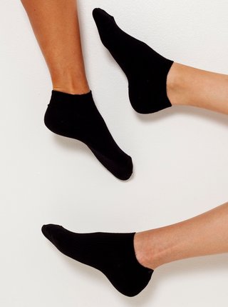Sada troch ponožiek v čiernej farbe CAMAIEU