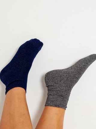 Sada dvou ponožek v tmavě modré a šedé barvě CAMAIEU