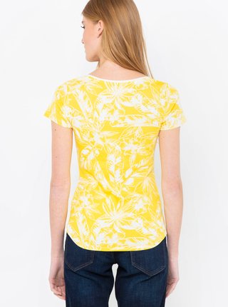 Žlté kvetované tričko CAMAIEU
