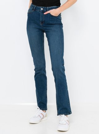 Tmavě modré bootcut džíny s vysokým pasem CAMAIEU 