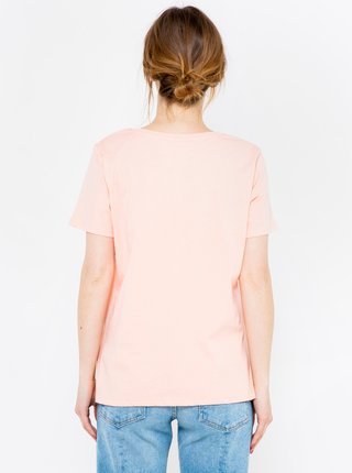 Světle růžové tričko s potiskem CAMAIEU