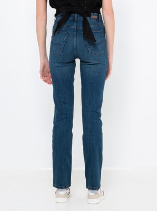 Tmavě modré bootcut džíny s vysokým pasem CAMAIEU 