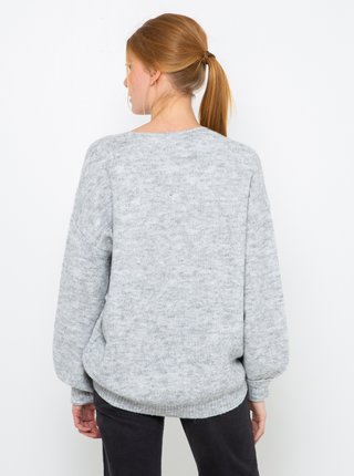 Svetlošedý sveter s prímesou vlny z alpaky CAMAIEU