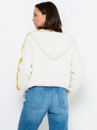 Biely sveter s kapucí CAMAIEU
