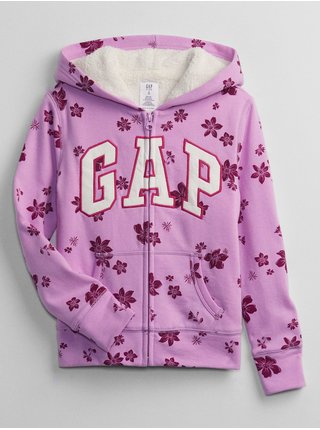 Růžová holčičí mikina květy GAP Logo