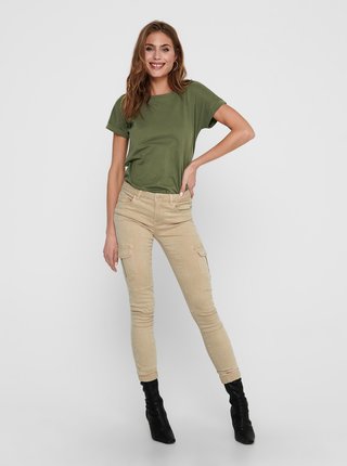 Zelené basic tričko Jacqueline de Yong Louisa