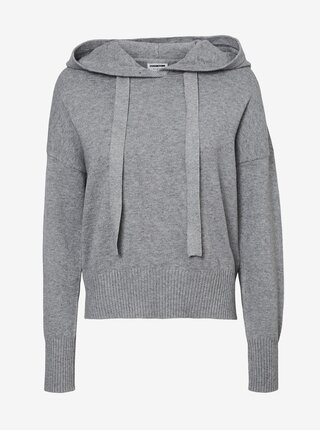 Šedý svetr s kapucí Noisy May Ship