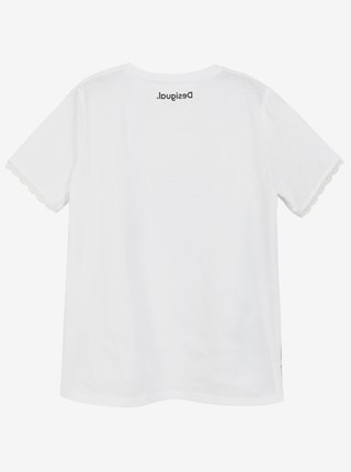 Bílé holčičí vzorované tričko Desigual TS Amparo