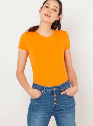 Topy a tričká pre ženy CAMAIEU - oranžová