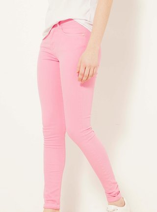 Růžové skinny fit kalhoty CAMAIEU
