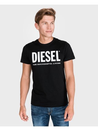 Tričká s krátkym rukávom pre mužov Diesel - čierna