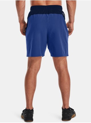 Kraťasy Under Armour Knit Woven Hybrid Shorts - tmavě modrá
