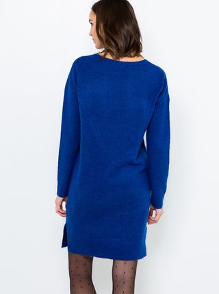 Tmavě modré svetrové šaty CAMAIEU