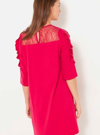 Červené šaty s krajkou CAMAIEU