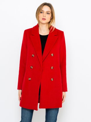 Červený kabát s příměsí vlny CAMAIEU