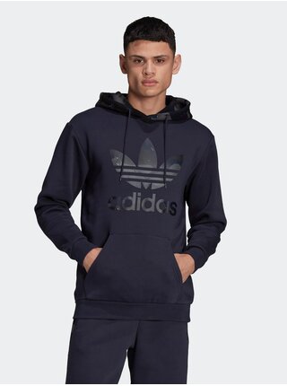 Mikiny s kapucou pre mužov adidas Originals - modrá