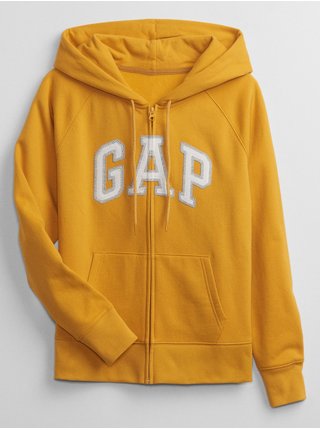 Žlutá dámská mikina na zip GAP Logo