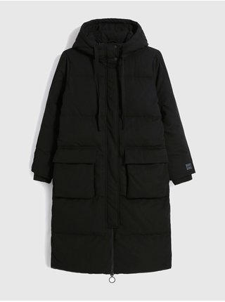 Černý dámský zateplený kabát GAP