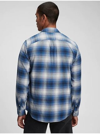 Modrá pánská košile long sleeve brushed twill