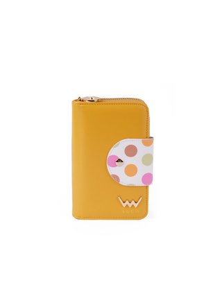 Bílo-žlutá dámská malá vzorovaná peněženka VUCH Vicky