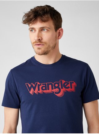 Tričká s krátkym rukávom pre mužov Wrangler - modrá