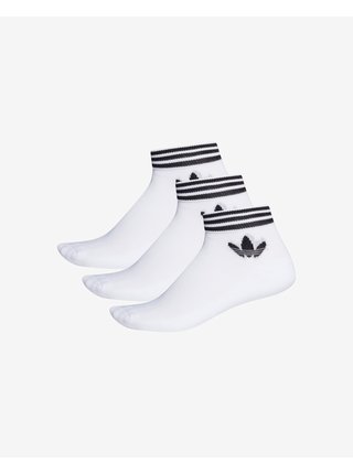 Sada troch párov ponožiek v bielej farbe adidas Originals