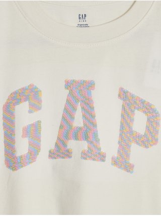 Smetanové holčičí tričko s logem GAP