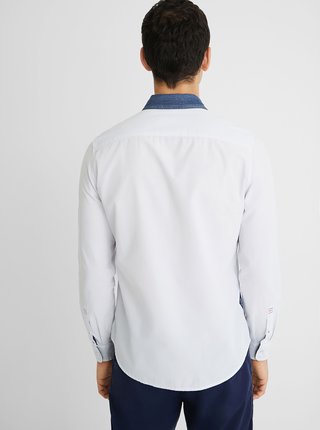 Modro-biela pánska košeľa Desigual Camilo