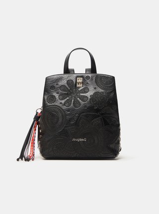 Černý dámský vzorovaný batoh Desigual Deja Vu Sumy Mini