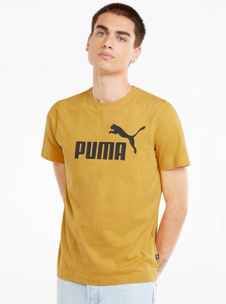Žluté pánské tričko s potiskem Puma