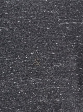 Tmavě šedé žíhané basic tričko Jack & Jones Melange