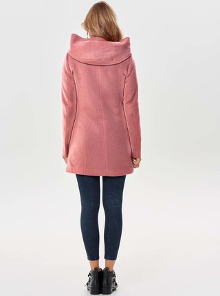 Růžový kabát ONLY Sedona