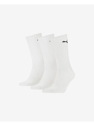 Sada tří párů sportovních ponožek v bílé barvě Puma 