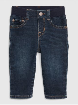 Modré klučičí džíny knit denim straight GAP