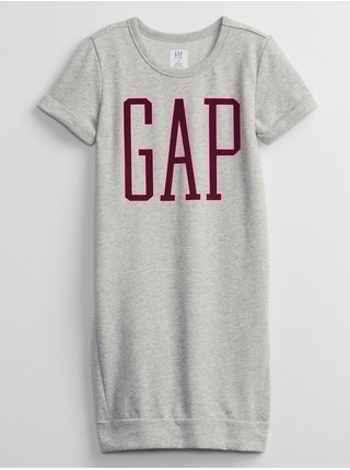 Šedé holčičí šaty teplákové šaty GAP Logo GAP