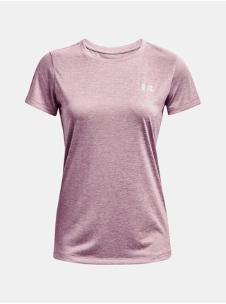 Růžové dámské tričko Under Armour Tech SSC - Twist