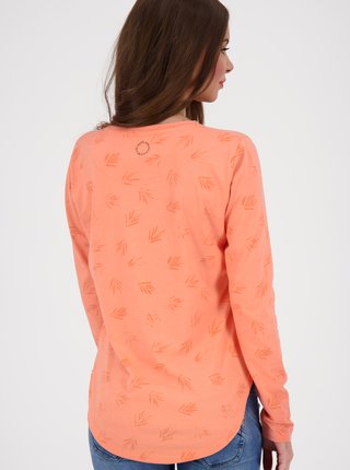 Oranžové dámske vzorované tričko Alife and Kickin