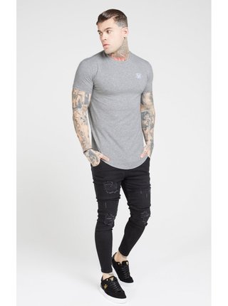Světle šedé pánské tričko – Tee Gym Core S/S ﻿SikSilk