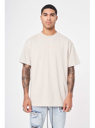 Béžové pánské tričko  T-SHIRT PRINT CIRCLE SIGNATURE COUTURE